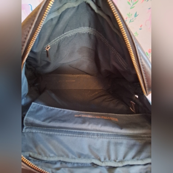 EUC Matt And Nat Black Smooth Vegan Leather School Work Laptop Backpack - Picture 4 of 16